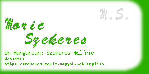 moric szekeres business card